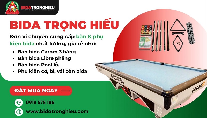 Mua bàn bida Mr Sung chính hãng tại Bida Trọng Hiếu