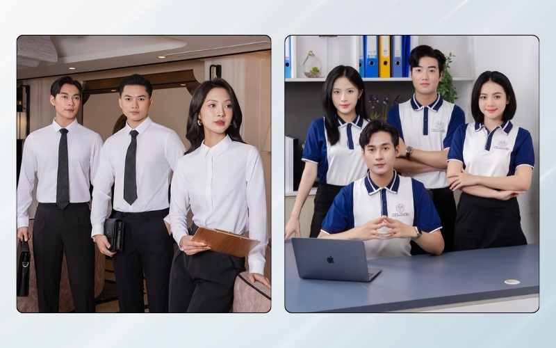 Nên chọn áo đồng phục polo hay sơ mi cho doanh nghiệp